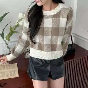 [SBD] 여자니트티 터틀넥 오피스룩 2 모임 빅사이즈라운드넥