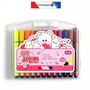 [문구/오피스] 모닝글로리 삼각 사인펜 24색 핑크