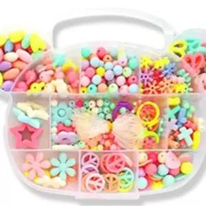 (TD) 하비 비드비즈 만들기kit (아빠곰돌이- 5인 목걸이세트)세트 구슬팔찌 만들기 공예 만들기재료 유치원