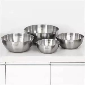 국내산 키친아트 무광스텐 물코 믹싱볼 4종세트 주방용품 볼