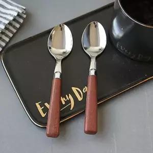 스텐레스커트러리 일본 우드손잡이 티스푼 홈카페 브런치 커트러리 1P