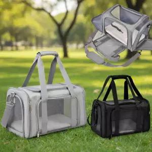 PE 메쉬 기내용 슬링백 산책 여행 강아지 이동가방 이동장