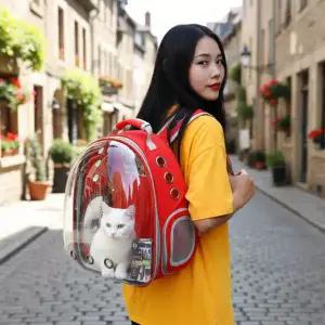 강아지 고양이 우주선 백팩 투명 이동장