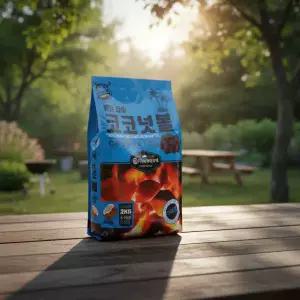 캠핑 야자수 코코넛볼 참숯 바베큐 숯2kg