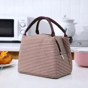 스트라이프 보온보냉 런치백 보냉백 도시락 가방 점심_24865066