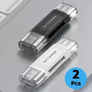 CF카드리더기 2개입 Type-C USB 어댑터 TF SD 카드 리더 USB-C 메모리 맥북 삼성 화웨이 샤오미 노트북 휴