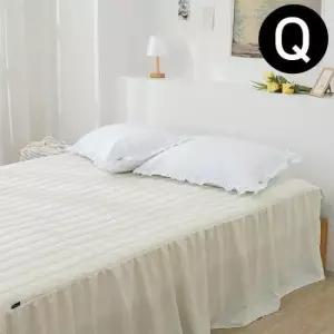침대커버 셔링 매트리스커버 밴딩 침대스커트 퀸 Q 크림