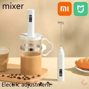 미니거품기 Xiaomi 충전식 전기 계란 비터 스탠드 브라켓 3 속도 핸드 털 음료 믹서 커피 우유 Frother