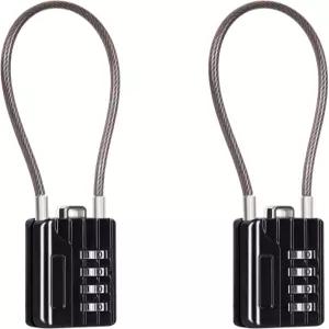 SEPOX 컴팩트 디자인 트윈 리셋 가능한 4자리 조합 자물쇠 엑스트라 롱 케이블 - 개인 맞춤 비밀번호