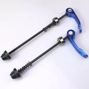 FDXGYH 1쌍 자전거 휠 허브 앞뒤 꼬치 클립 퀵 릴리스 볼트 레버 액슬 세트 산악 액세서리 블루-블랙