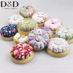 시침핀 1Pc 호박 바늘 핀 쿠션 홀더 나무 Pincushions 공예