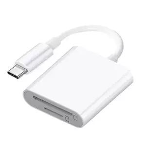 CF카드리더기 2-in-1 USB-C 카드 리더기 SDTF 어댑터 고속 전송 아이폰15 16 17아이패드 프로맥북