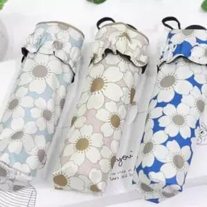 데이지꽃 무늬 휴대용 양산 우산 중년 여성 양우산