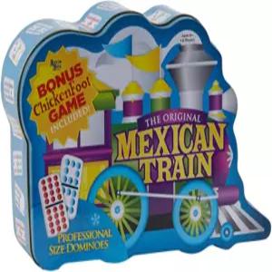 퓨레코 멕시칸 트레인 더블 12 프로페셔널 사이즈 도미노 보너스 치킨풋 게임 포함 여행용 틴 보드 91 타일