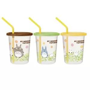빨대컵 토토로 플랜츠 스트로 텀블러 3P 세트 320ml 물컵 빨대 토토로물 어린이 아기
