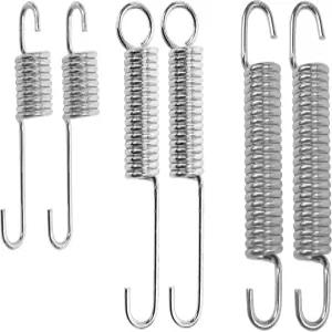 6개 실버 메탈 모터사이클 사이드 킥스탠드 스프링 유니버설 스틸 교체용 자전거 미니 전동 스쿠터 104mm