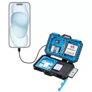 CF카드리더기 PULUZ 카드 리더기 1 SIM 2마이크로 2나노 3CF 7SD 6TF 1카드 PIN용 22 in 메모리 케이스