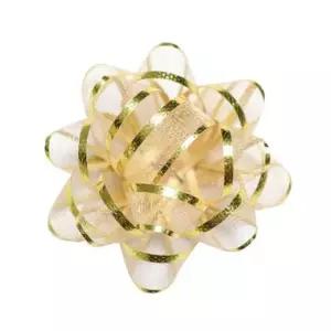 꽃리본 리본꽃별 선물포장 오간자 골드