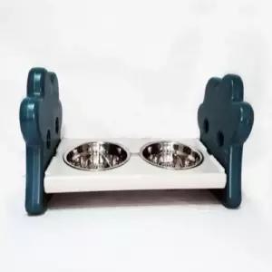 [반려] 전용 안전문 울타리 키워보리 다용도 쌍식기BLUE