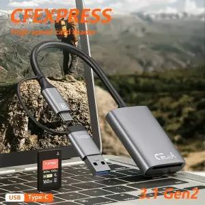 CF카드리더기 CFe 카드 리더기 CFexpress Type A 고속 전송 USB Type-C 포트 소니 Sony 카메라 아이폰 15