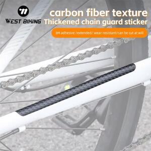 서쪽 자전거 체인 보호 스티커 내마모성 탄소 섬유 포크 가드 MTB 도로 수리 도구
