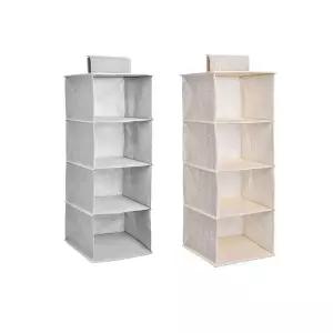 옷장 행거 걸이형 4단 부직포 정리함 수납 선반 속옷 셔츠 바지 보관 의류