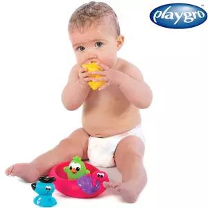 목욕시간 탐험가들 4PCS어린이날 물놀이장난감 감각발달 친구들 유아용품 완구 세트