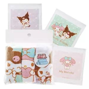 산리오 순면 손수건 마멜쿠로미 3개입 1P 다용도 타월캐릭터 귀여운 주방 부엌 싱크대 설거지 어린이집 고