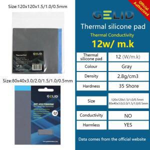 GELID GP-EXTREME 열 패드 CPU/GPU 그래픽 카드 마더보드 고성능 방열 실리콘 멀티 사이즈 12W