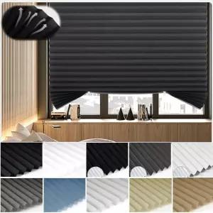 전동커튼 1PC Pleated Blinds 욕실용 무선 그늘 빛 필터링 음영 윈도우 주방 사무실 커튼 가이함