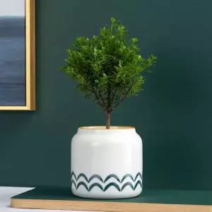 포레스트 미니 도자기 화분(물결) 미니 선인장화분