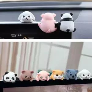 동물 모니터 티비 자동차 장식 인형 소품 6종세트