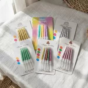 생일 파티 꽈배기 초 기념일 미니 막대 상들리에 하트 케이크 촛대