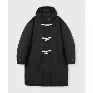 브랜드정품 키뮤어 KIIMUIR 오버핏 2-WAY 더플 후드 롱패딩_블랙 140881