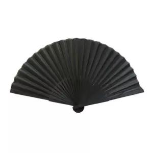 나무 접는 천 부채 전통 손 접부채 무지 접이식