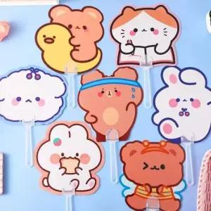 캐릭터부채 양면 미니 손부채 휴대용 캐릭터 부채 M12776