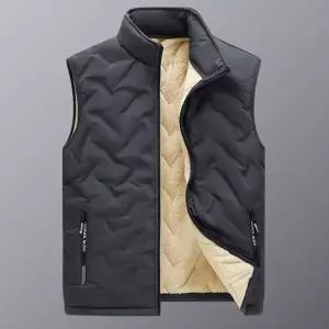 남자 아웃도어룩 패션 패딩조끼 털안감 누빔 디자인