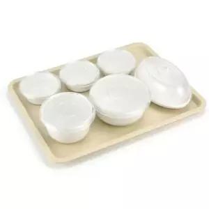 도자기그릇 병원용 식판 배식판 성인 나눔 4찬 베이지