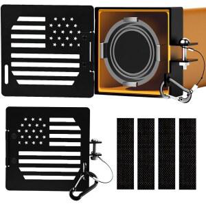 4인치 사각 캠핑 범퍼용 베로랄 2팩 알루미늄 RV 범퍼 엔드 캡, 통풍구가 있는 하수구 호스 보관 커버, 여행용 트레일러 모터홈 야외 액세서리