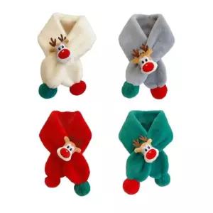 (이거찜) 크리스마스 루돌프 쁘띠 목도리 크리스마스목도리 밍크퍼목도리