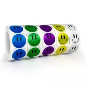 5종 고급 스마일 롤 스티커 대용량 500매 다꾸 칭찬