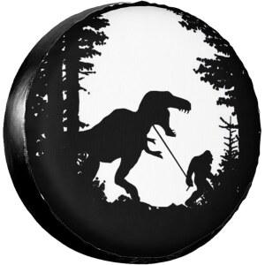 여행용 트레일러 보호용 공룡 빅풋 Rv 스페어 타이어 커버 휠 캠핑카 트럭 SUV 유니버설 15인치 두께