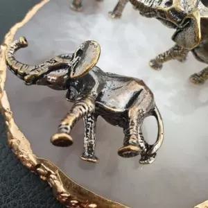 [RIZPICK]풍수 소품 재물운 황동 구리 행운 빈티지 코끼리 장식