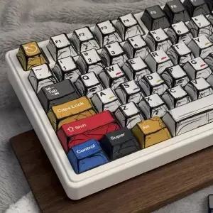 만화 스타일 다채로운 혼합 빛 Keycaps 공장 높이 136 키 세트 클래식 미니멀 스타일 Keycap 장식