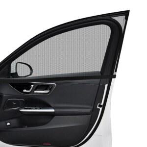 지시너 자동차 창문 그늘막, 4개의 자동 측면 전면 후면 햇빛 열 차단 및 자외선 차단, 통기성 메시 프라이버시 보호 커튼, 유니버설 핏 대부분의 자동차(자동차 4개)