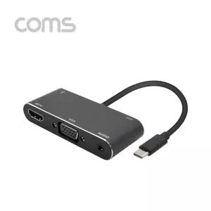 (COMS) USB 3.1 타입C to HDMI/VGA 컨버터/충전