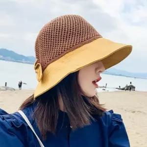 리본 밀짚모자 썬캡 자외선차단 등산모자 여름모자 5컬러