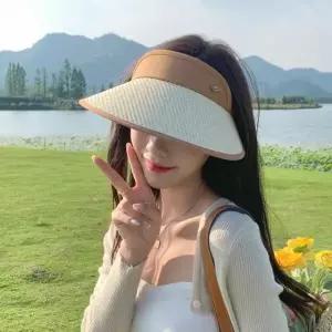 브라운 베이 썬캡   밀짚모자 왕골모자 썬캡 선캡 여름모자 가을 모자