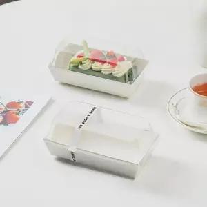 종이 플라스틱 베이커리 롤 투명 디저트 롤케이크 박스