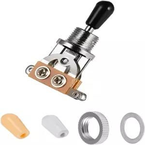 깁슨 레 폴 기타용 틴트정글 3방향 토글 스위치 - 플라스틱 캡 널드 너트 및 와셔가 있는 교체용